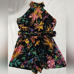 RACHEL Rachel Roy Floral Halter Neck Romper